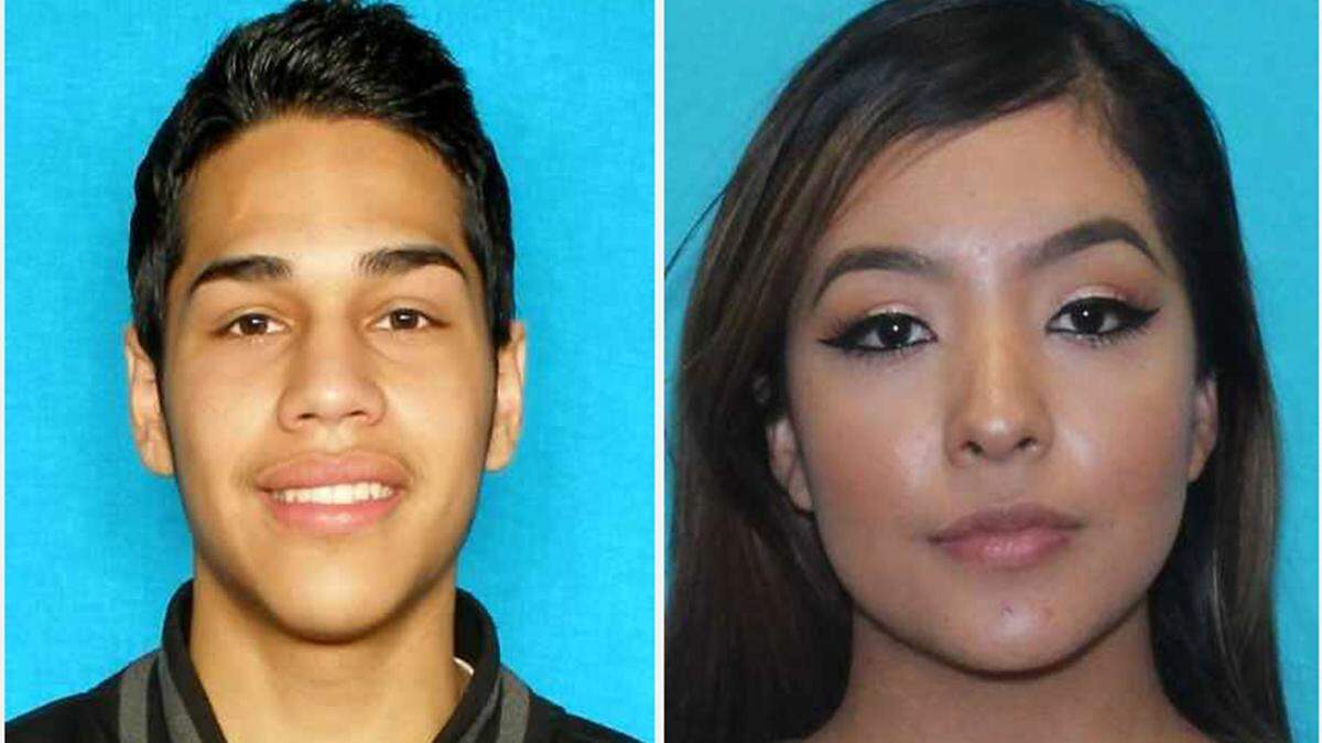 Authorities in Grand Prairie, Texas, identified the suspects in a fatal hit-and-run on I-30 on Sunday morning, July 1, 2018, as Michael Sanchez, 23, (left) and Jesica Mosqueda, 21, (right) both from Arlington.