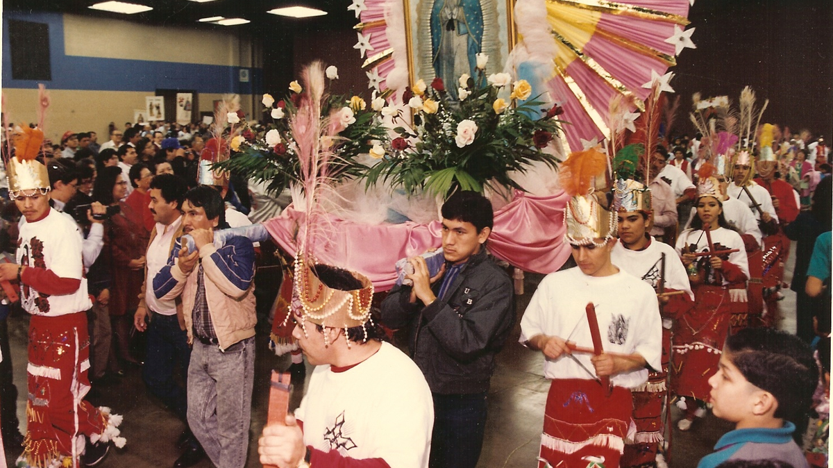 A procession in the 1908s from St Mary’s Church for the Day of the Virgin of Guadalupe.