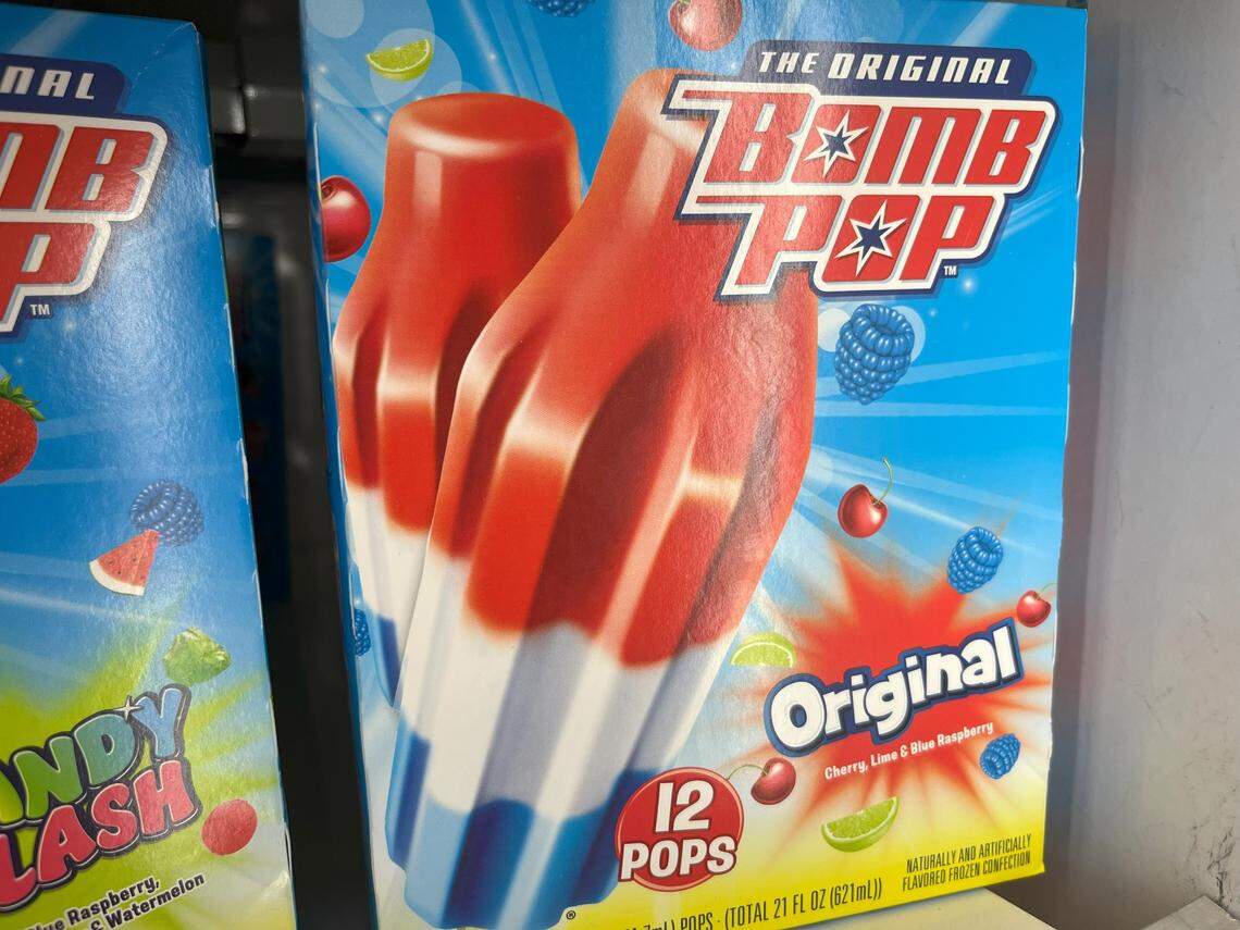 Bomb Pops, a Fourth of July staple, at Tom Thumb on June 24, 2025 in Fort Worth.