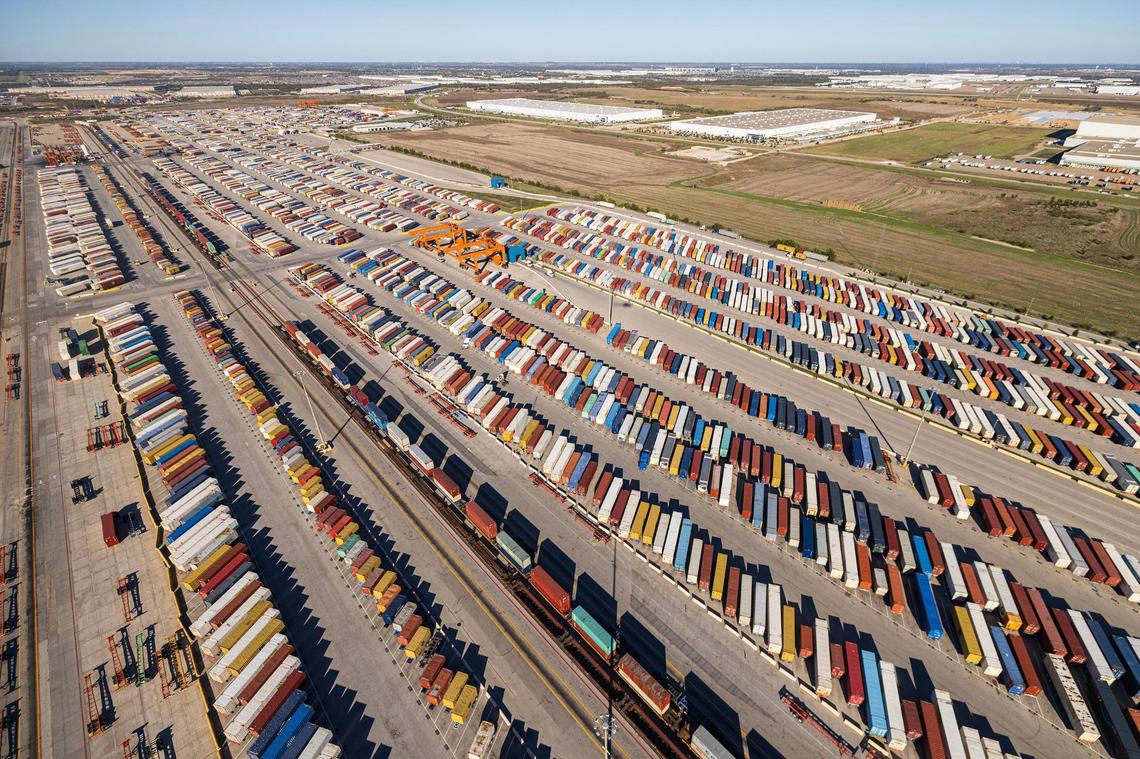 The BNSF Alliance Intermodal Facility in far north Fort Worth on Wednesday, Nov. 13, 2024.