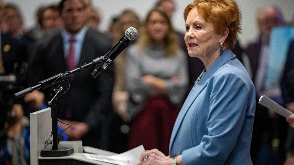 U.S. Rep. Kay Granger speaks during an event to introduce the Texas A&M-Fort Worth campus on Thursday, Jan. 19, 2023, at Burnett Plaza. The downtown research campus will be a three-building complex.