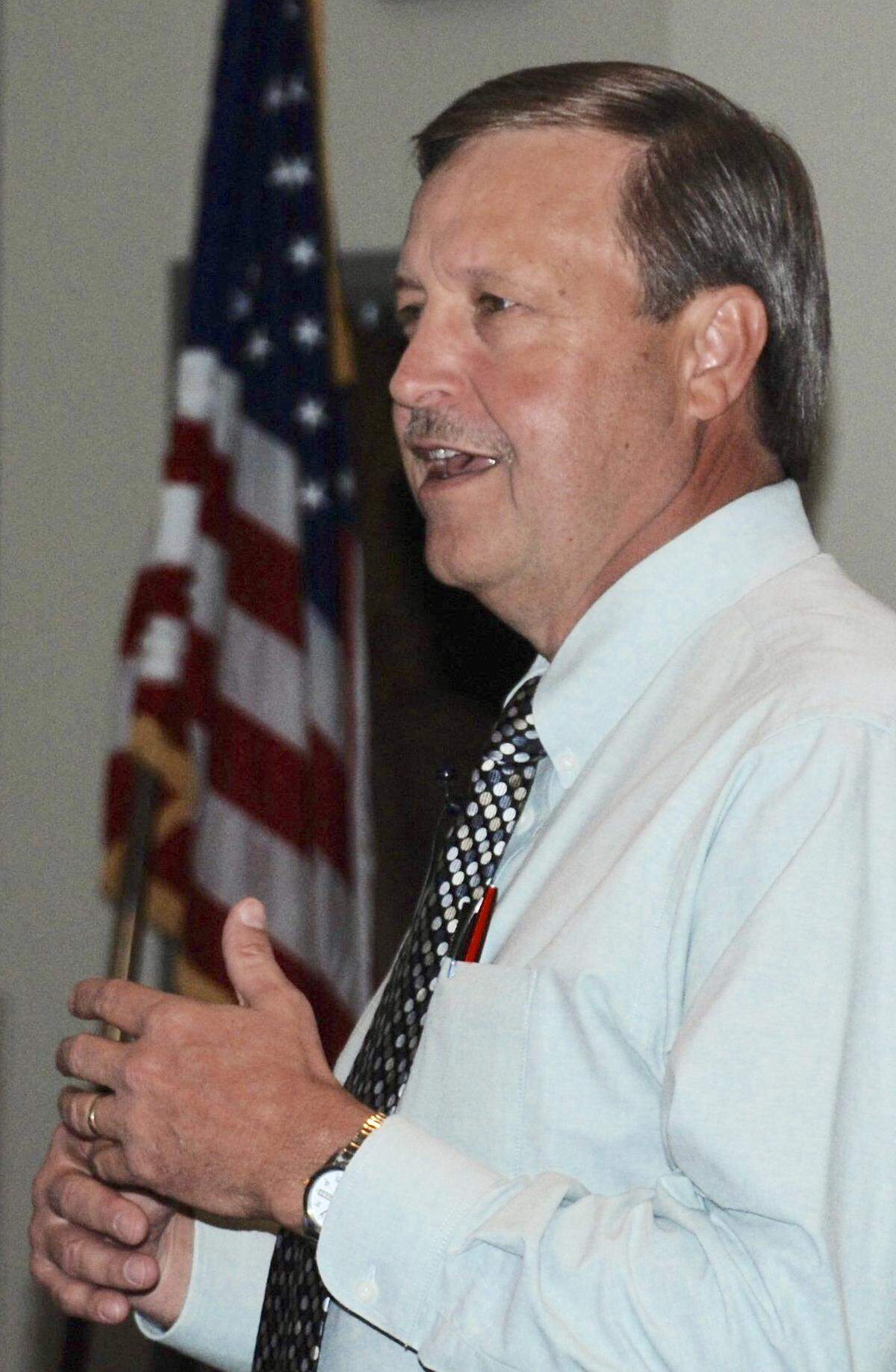 Randy Armstrong has represented the Tarrant Appraisal District at meetings like this past gathering of Hurst-Euless-Bedford retired school employees.