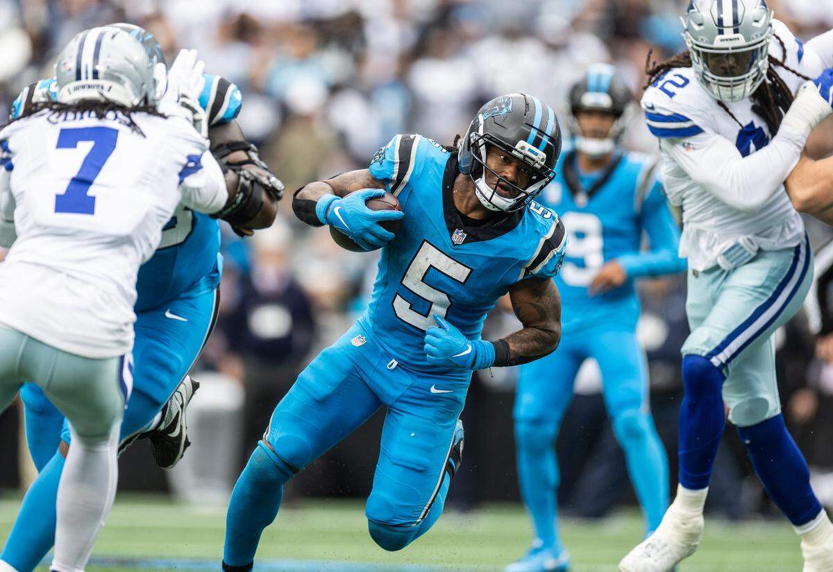 Carolina Panthers running back Rico Dowdle had a historic day against his old team in their win against the Dallas Cowboys on Sunday in Charlotte, N.C.