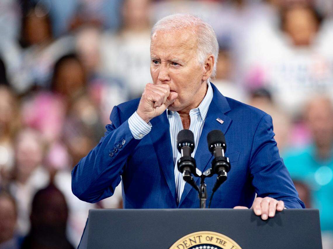 President Joe Biden speaks during a campaign event at the Jim Graham building at the North Carolina State Fairgrounds in Raleigh on Friday June 28, 2024. Biden debated former President Trump in Atlanta Georgia the previous night.