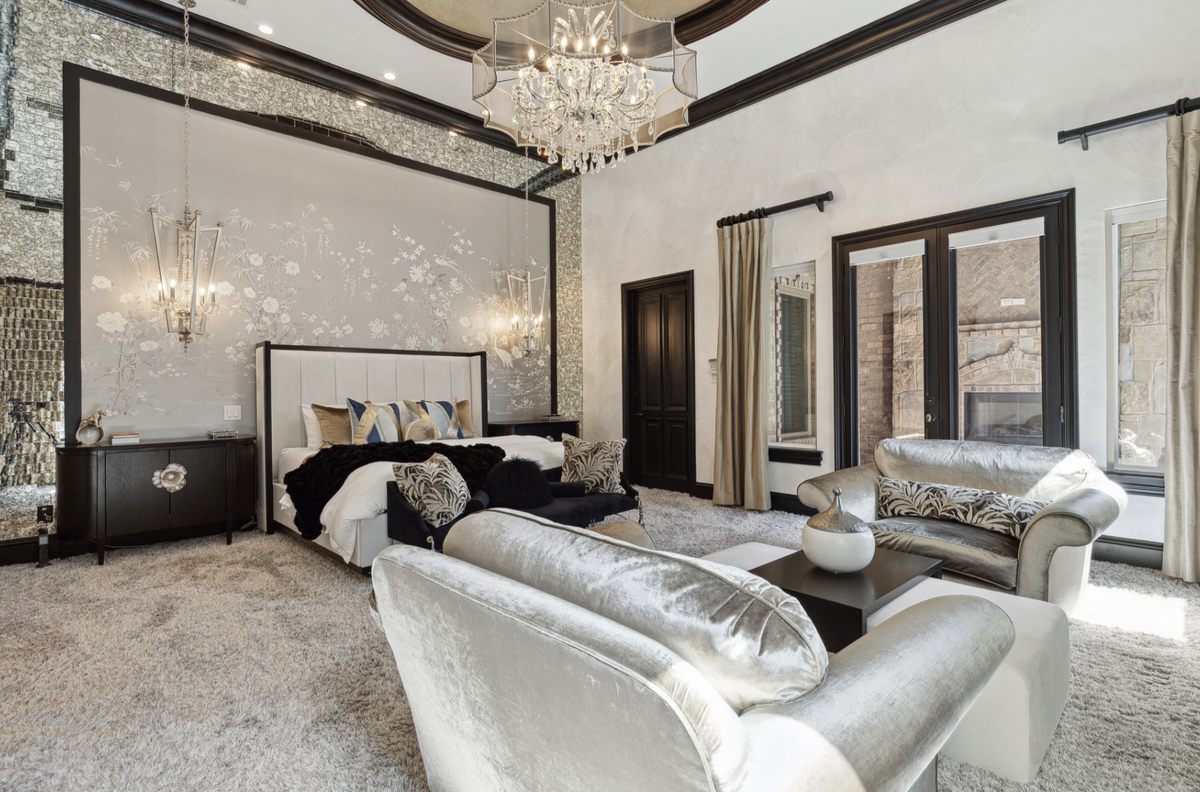 The primary suite includes indoor and outdoor sitting areas. (Provided by Briggs Freeman Sotheby’s International Realty)