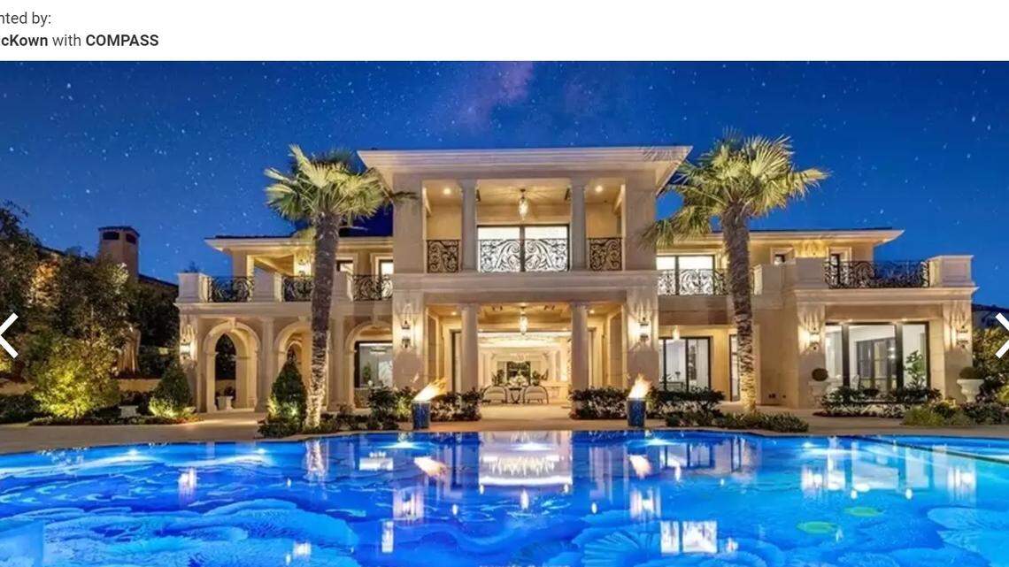 The mansion, named Palais de Cristal, was designed by furniture executive Michael Amini.