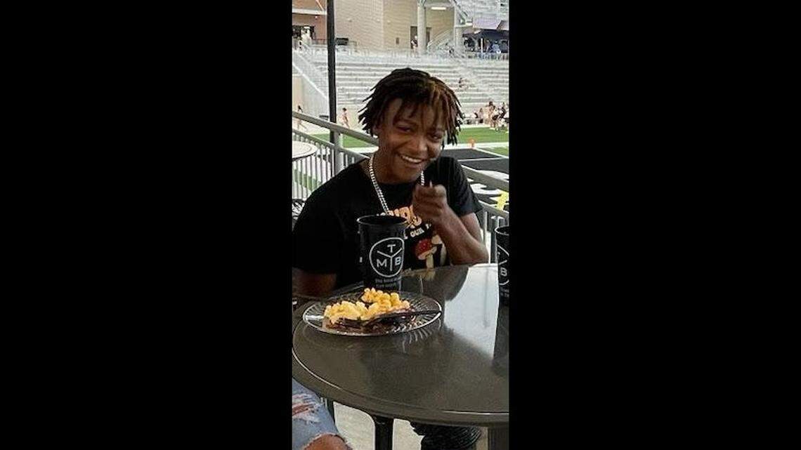 Family members say 14-year-old Devin Baker was shot and killed Thursday, Dec. 14, 2023, by a woman at Peppertree Acres Apartments.