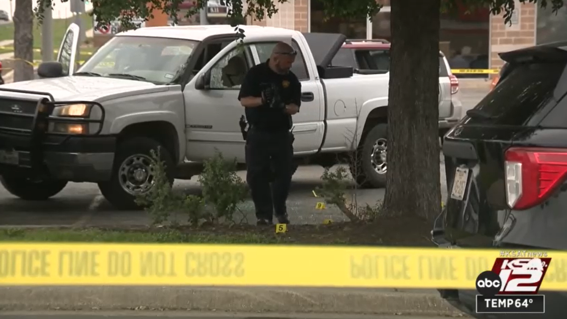 Authorities say the owner of this stolen white pickup truck tracked it with an Apple Airtag before fatally shooting the man inside.