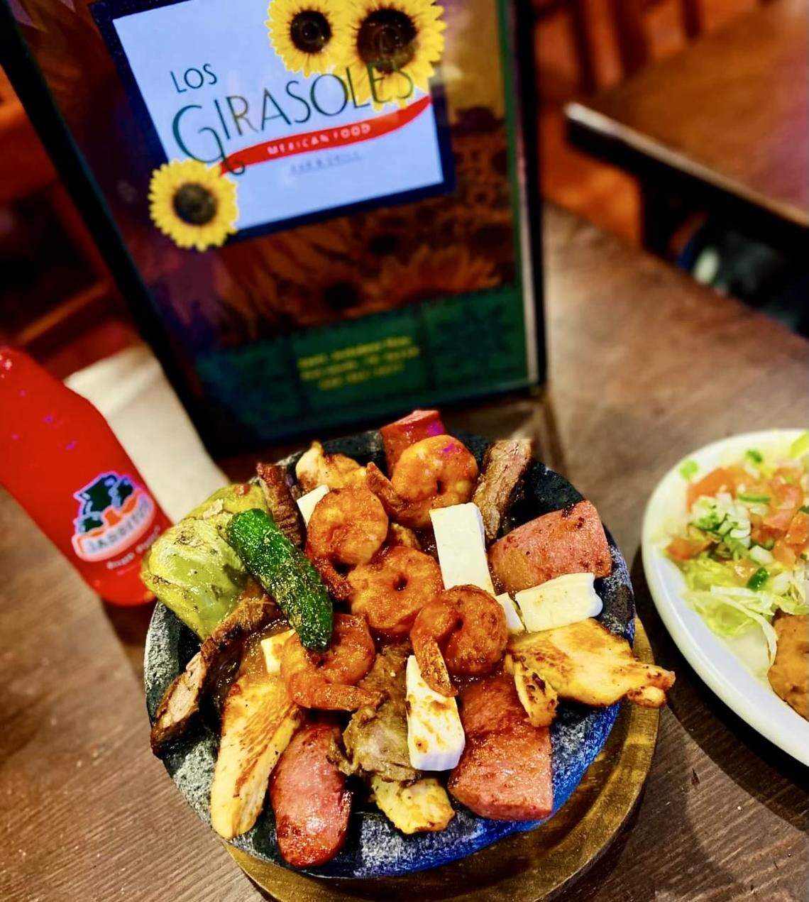 Molcajete at Los Girasoles restaurant in Sansom Park.