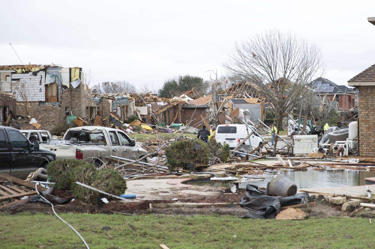 Tornado damage in Rowlett, east of Dallas, as seen on Dec. 28, 2015. Storms on Dec. 26 battered a vast region stretching from the southwestern US to Canada, claiming at least 43 lives.