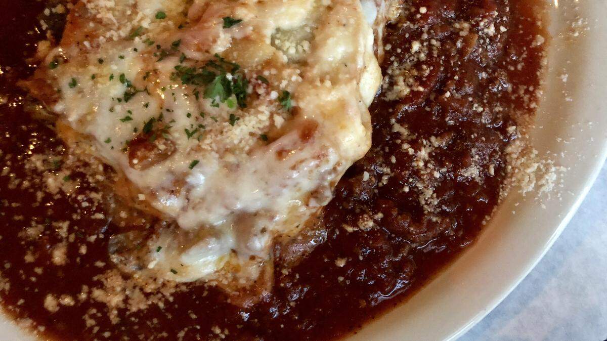 Margie’s classic lasagna with meat sauce has been a favorite since 1953.
