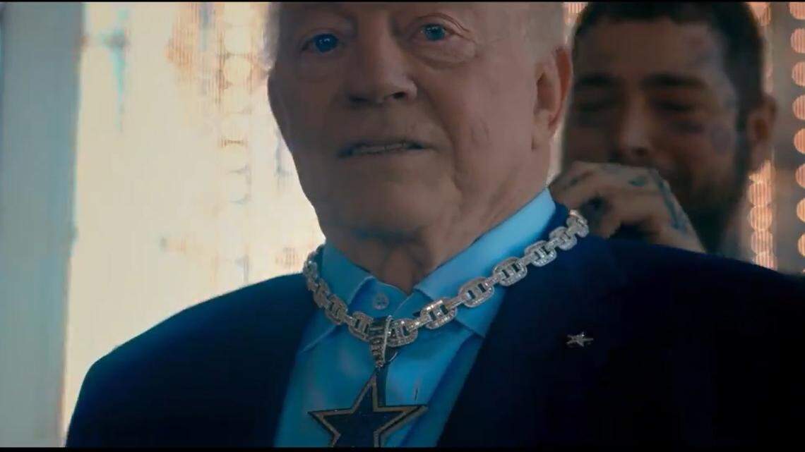 Dallas Cowboys owner Jerry Jones and rapper Post Malone appeared in a hype video for the team’s 2021 schedule release.