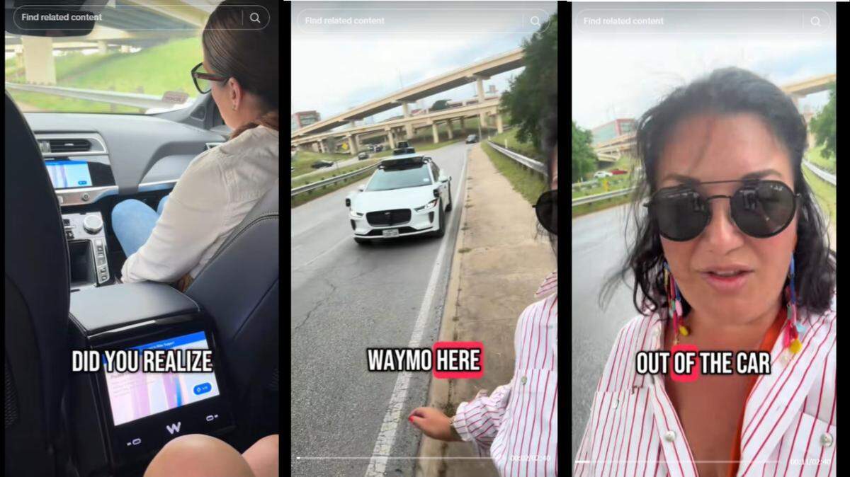 A woman says she and her friends became trapped inside a Waymo vehicle in Austin, Texas.