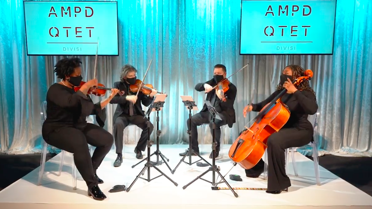 Amp’d String Quartet performs “Closed on Sunday” by Kanye West. The group performed as part of Fort Worth Opera’s “A Night of Black Excellence: Past, Present, & Future” that was livestreamed on Sunday.