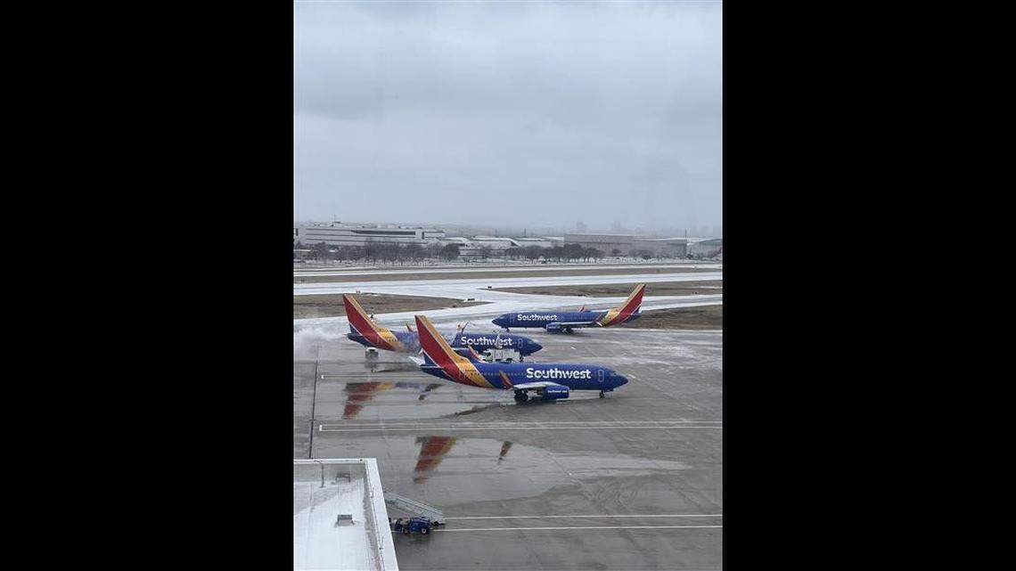Dallas-based Southwest Airlines canceled over 600 flights Saturday, Jan. 24, due to the massive winter storm affecting more than half the United States.