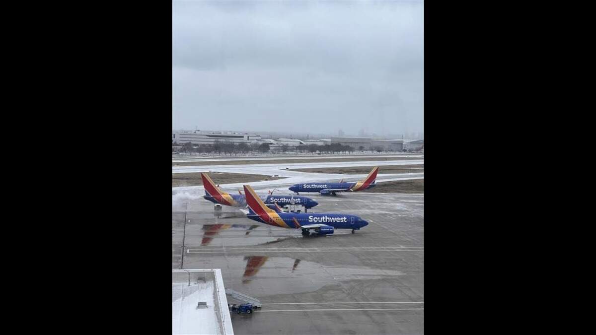 Dallas-based Southwest Airlines canceled over 600 flights Saturday, Jan. 24, due to the massive winter storm affecting more than half the United States.