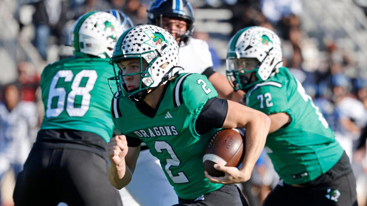 Southlake quarterback Angelo Renda (2) heads to the end zone for six during the UIL District 6A D2 Regional Semi-Finals football game at Joy and Ralph Ellis Stadium in Irving, Texas, on Friday, Nov. 29, 2024.