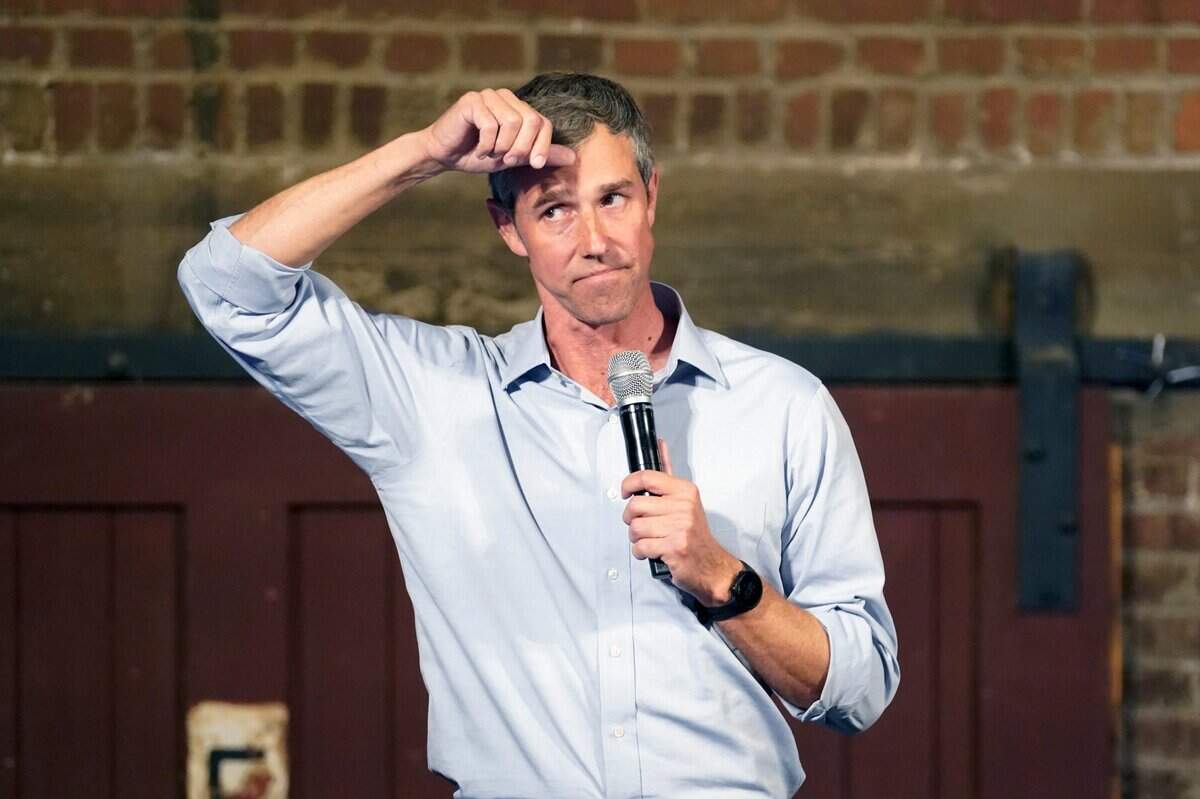 Beto O’Rourke, Texas Democratic gubernatorial candidate, addresses supporters at his Election Night event Tuesday, Nov. 8, 2022, in El Paso, Texas. (AP Photo/LM Otero)