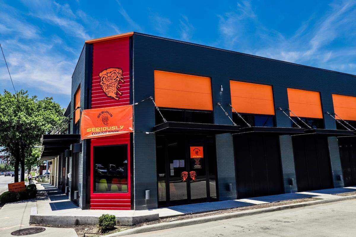 Serious Pizza, an “edgy” pizza shop with a late-night following for extra-large pizzas, is in Fort Worth.