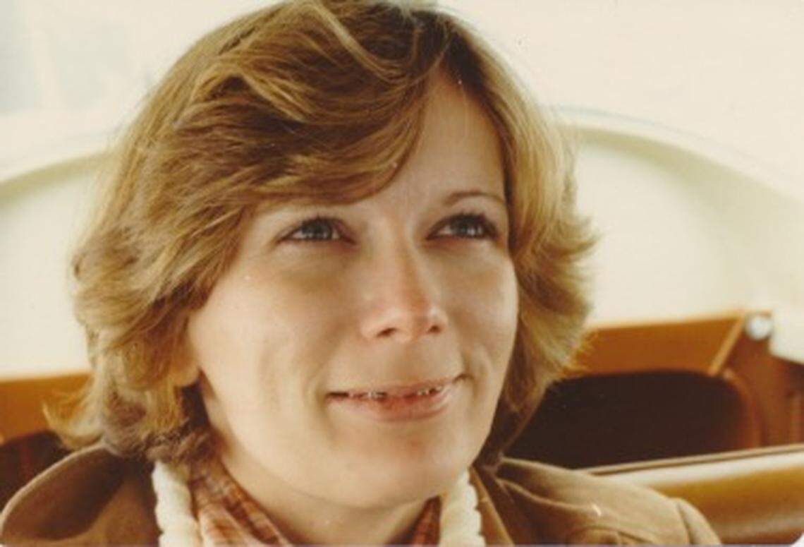 Sue Sudduth had a love of history, art and reading. In this photo, Sudduth is shown when her father took her up for a flight after he got his pilot’s license. In April, Sudduth died inside her home in Arlington. Her husband, Joseph Sudduth, is charged with her murder.