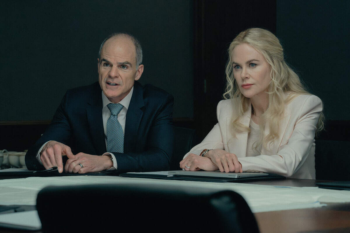 L-R: Michael Kelly as Byron Westfield and Nicole Kidman as Kaitlyn in “Lioness,” episode 5, season 3, streaming on Paramount+, 2026.