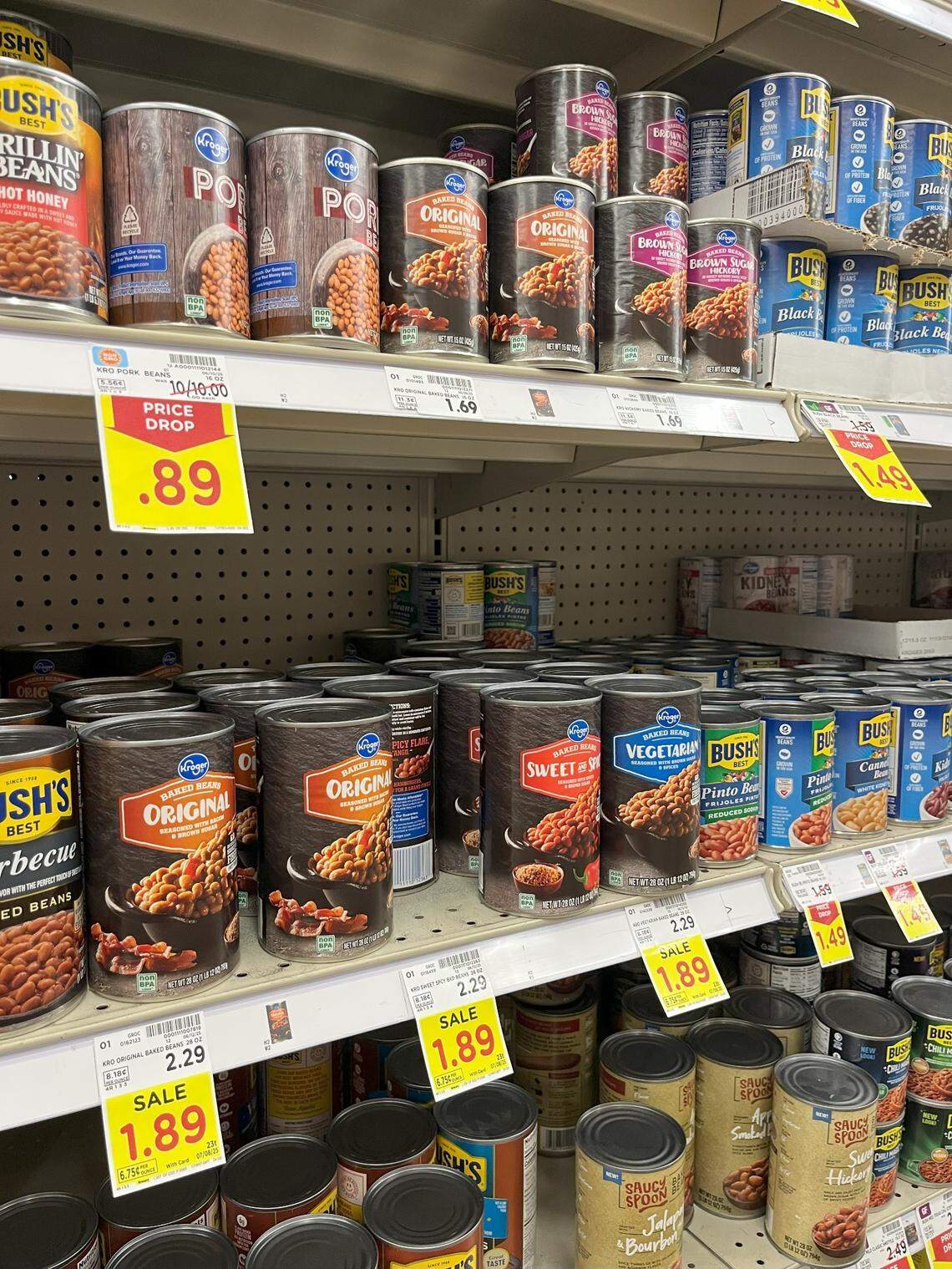 Baked beans at Kroger on June 24, 2025 in Fort Worth.