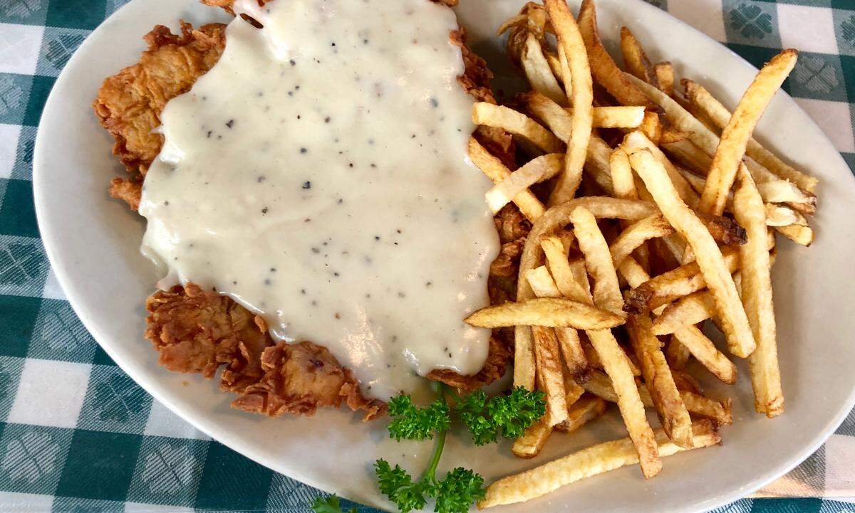 One of Fort Worth’s best high-end chicken-fried steaks is served at Lucile’s Stateside Bistro.