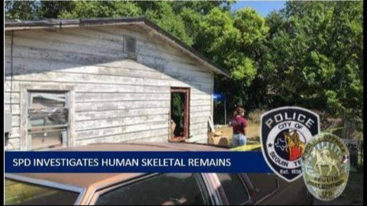 Police say human remains found in a Seguin, Texas, home had been there for three years.