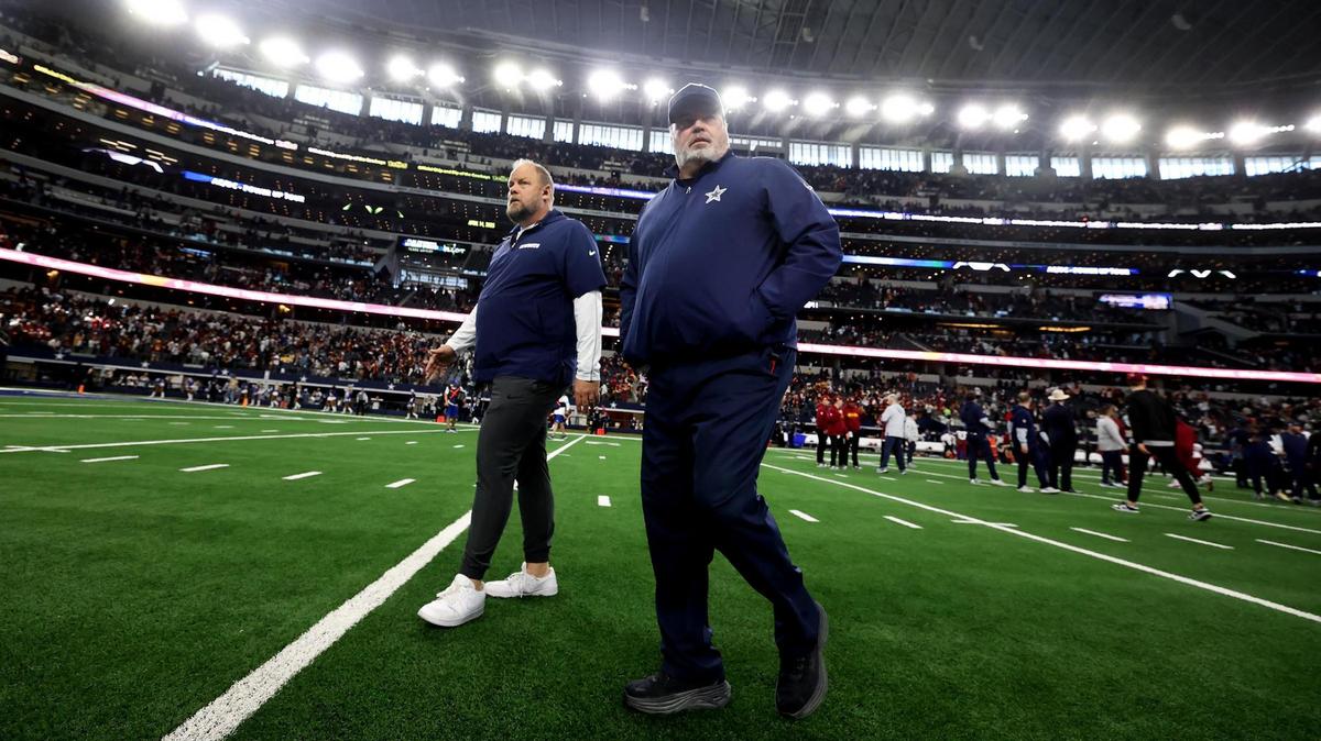 Dallas Cowboys head coach Mike McCarthy leaves the field after a close loss Washington Commanders on Sunday, Jan. 5, 2025, at AT&T Stadium in Arlington.