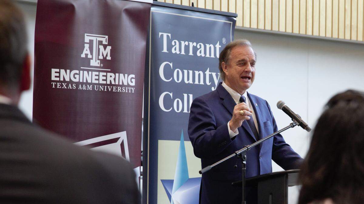 Texas A&M Chancellor John Sharp said the new engineering academy at Tarrant Community College is a small part of the university system’s wider investment in Fort Worth