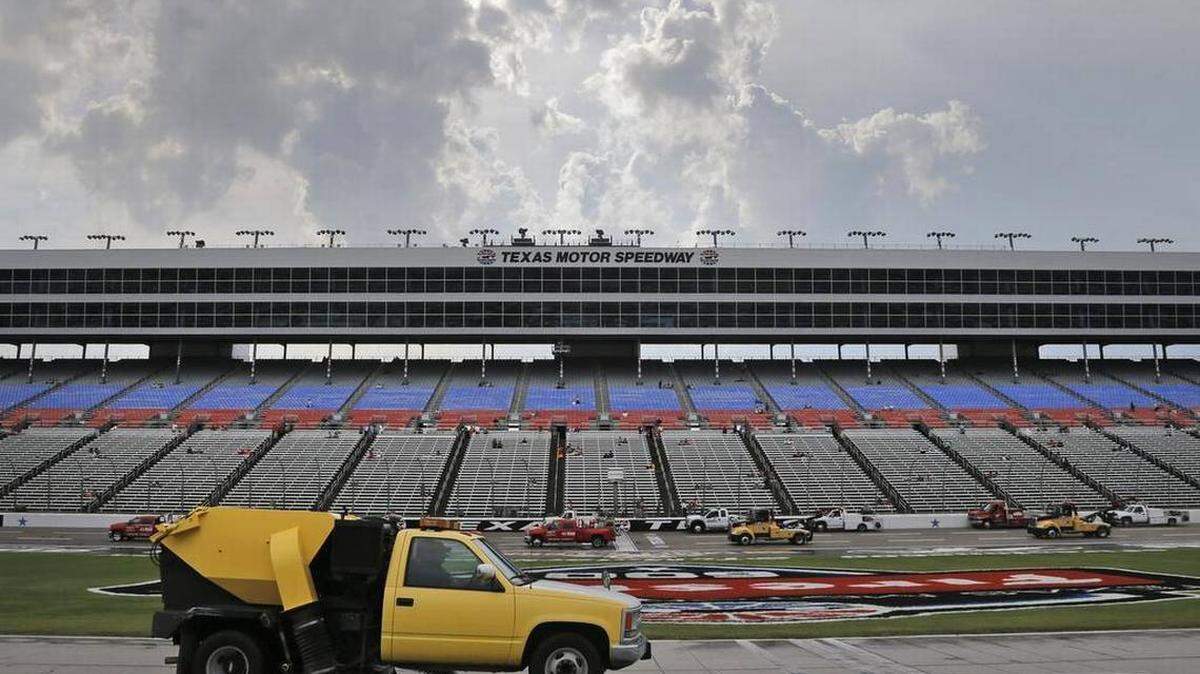 Texas Motor Speedway is under a weather delay during NASCAR Cup qualifying Friday.