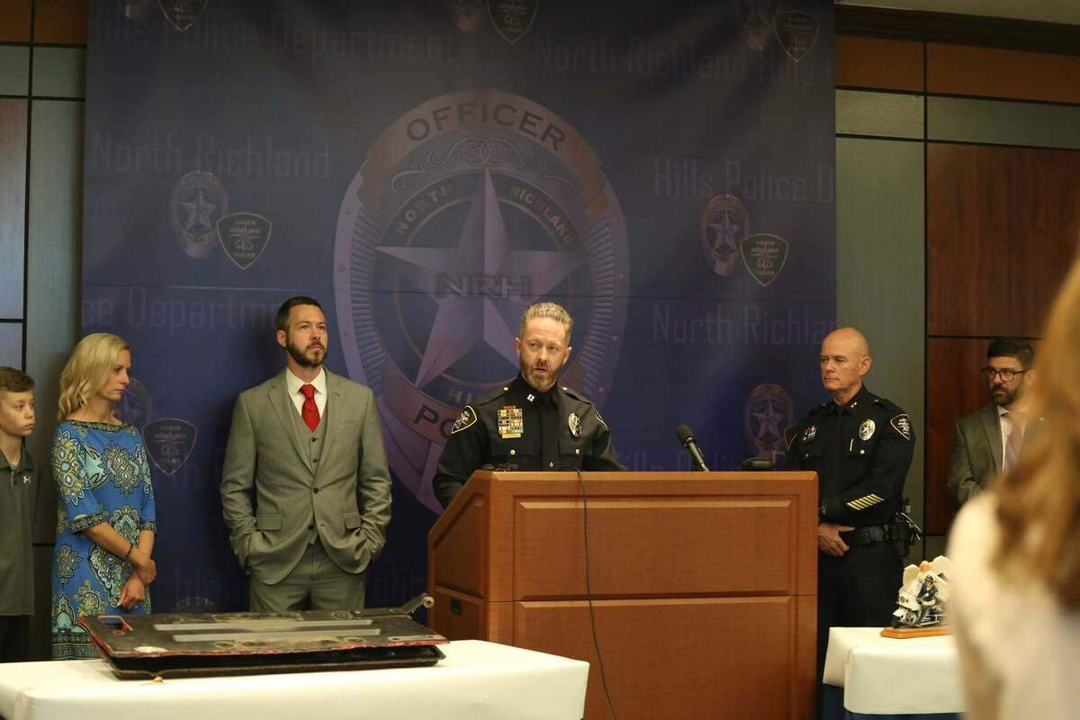 North Richland Hills Police Capt. Jeff Garner talks about the investigation that closed a 19-year-old cold case after he was shot by a bank robber in 2003.