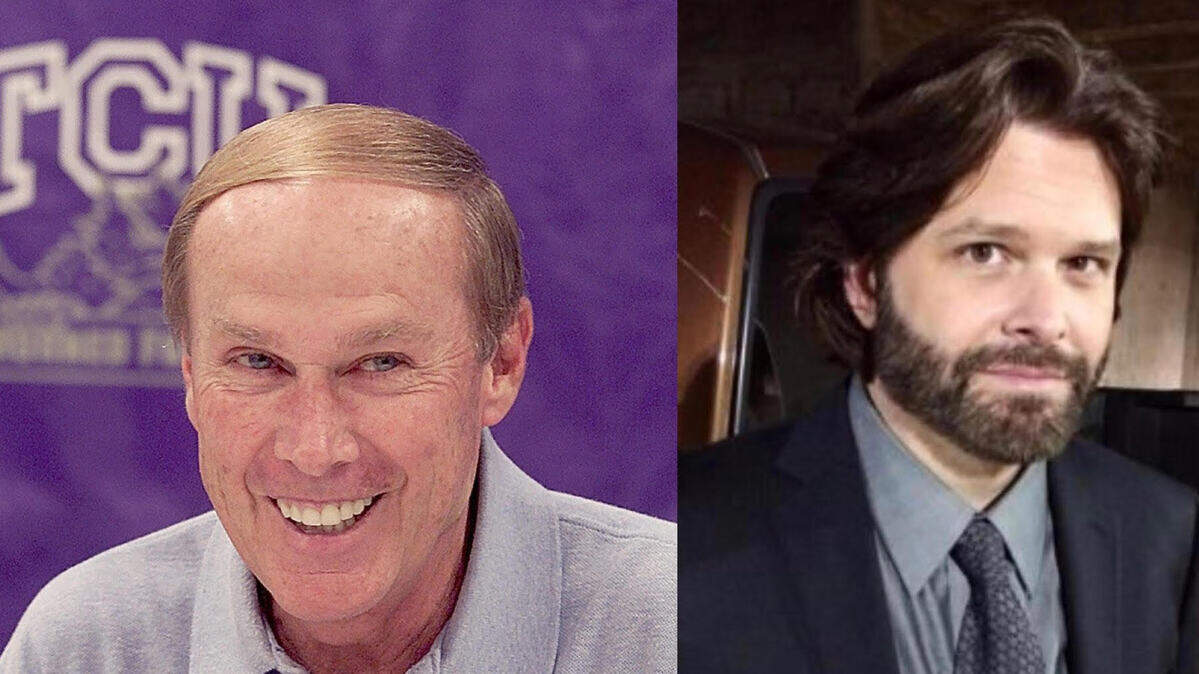 Longtime KTCK morning radio personality Gordon Keith, right, created the eternally funny radio bit “Fake Billy Tubbs” based on the former TCU men’s basketball coach. Billy Tubbs died on Sunday. He was 85.