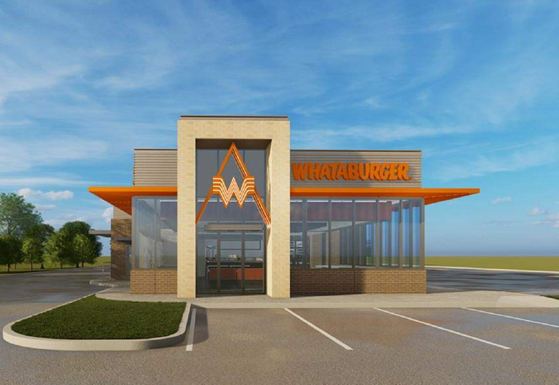 An example of the new design language for Whataburger restaurants, which the Texas-based fast-food chain started rolling out in 2020.