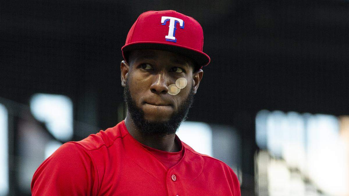 Jurickson Profar recorded the first two outs of the Rangers’ 5-4 triple play in the fourth inning Thursday against the Angels.