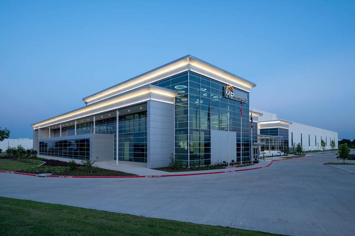 MP Materials’ Independence facility located at 13840 Independence Pkwy in Fort Worth. The facility produces rare earth metals and magnets.