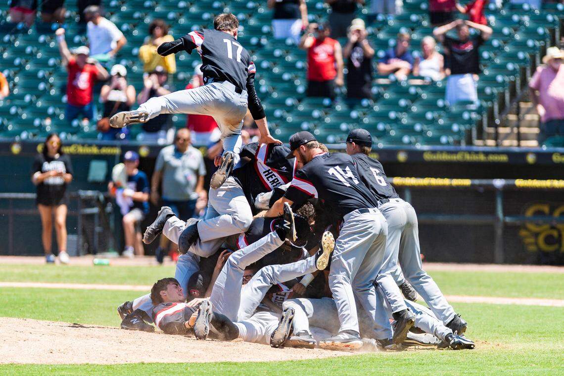 Colleyville Heritage vs. Georgetown in the 5A state title game at Dell Diamond in Round Rock, Saturday June 8, 2019.
