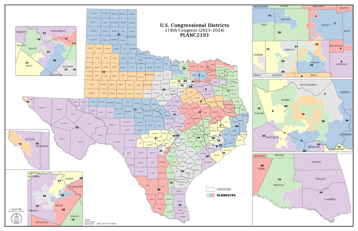 Three districts in Houston and one Fort Worth district, all represented by Democrats, in the current congressional map of Texas was condemned by the Department of Justice prompting a mid-decade redistricting.