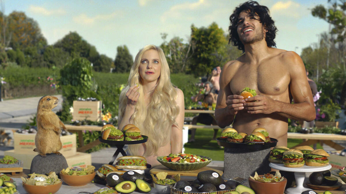 This photo provided by Avocados From Mexico shows a scene from Avocados From Mexico Super Bowl NFL football spot. (Avocados From Mexico via AP)
