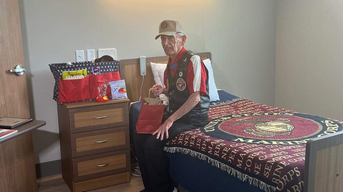Sgt. Robert Emmett O’Malley, the first U.S. Marine Corps recipient of the Medal of Honor in the Vietnam War, becomes the first resident to move into the Tuskegee Airmen Texas State Veterans Home in Fort Worth on Wednesday, April 2.