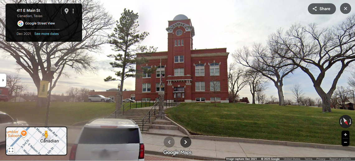 The Hemphill County Courthouse in Canadian, Texas.
