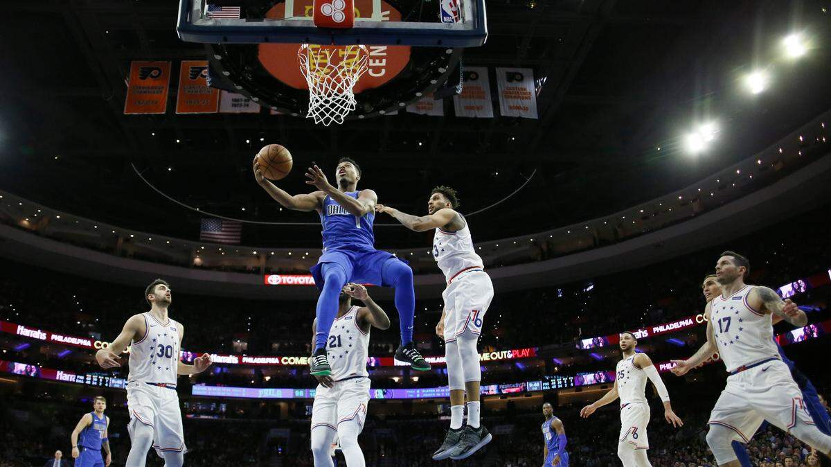 Dallas Mavericks’ Dennis Smith Jr. in action during an NBA basketball game against the Philadelphia 76ers, Saturday, Jan. 5, 2019, in Philadelphia. (AP Photo/Matt Slocum)