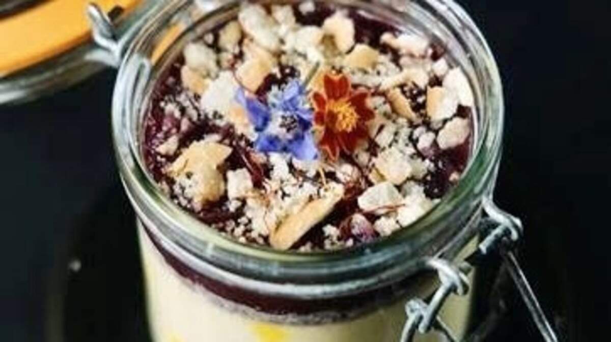 The cheesecake-in-a-jar is one of the Wicked Butcher desserts on the Christmas Day menu.