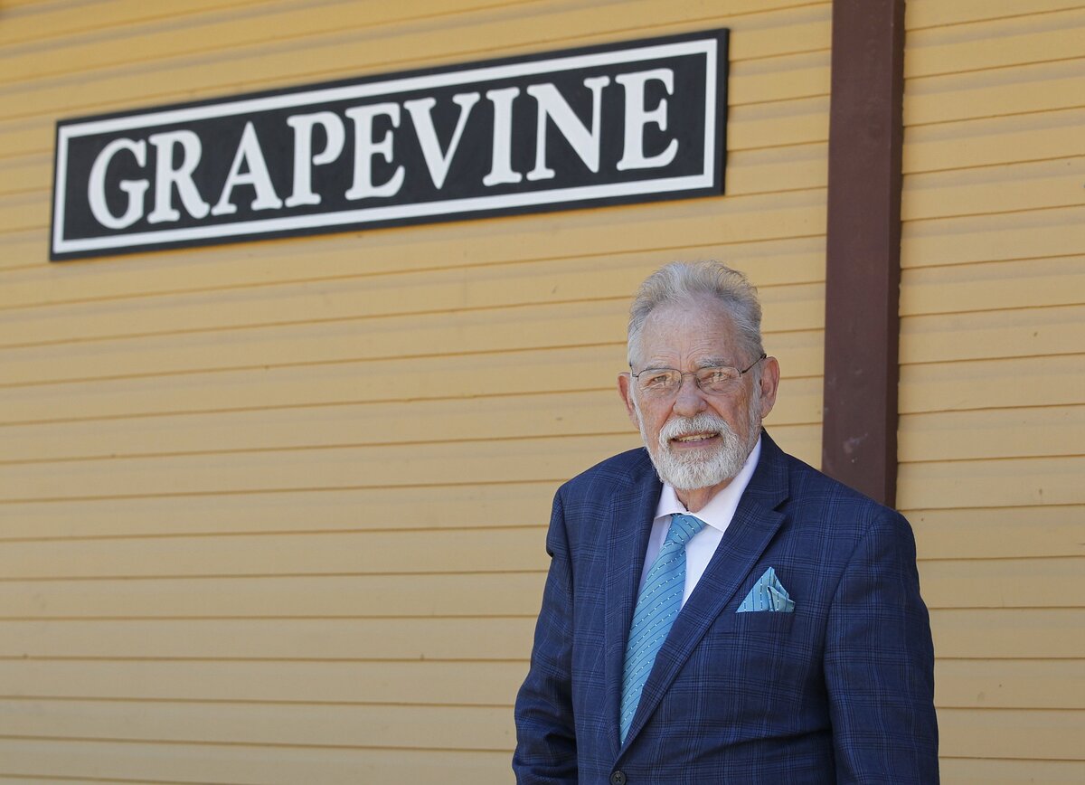 Mayor William D. Tate seen at the Grapevine Vintage Railroad depot in Grapevine, TX April 24, 2018. Mayor Tate has served for 43 years.