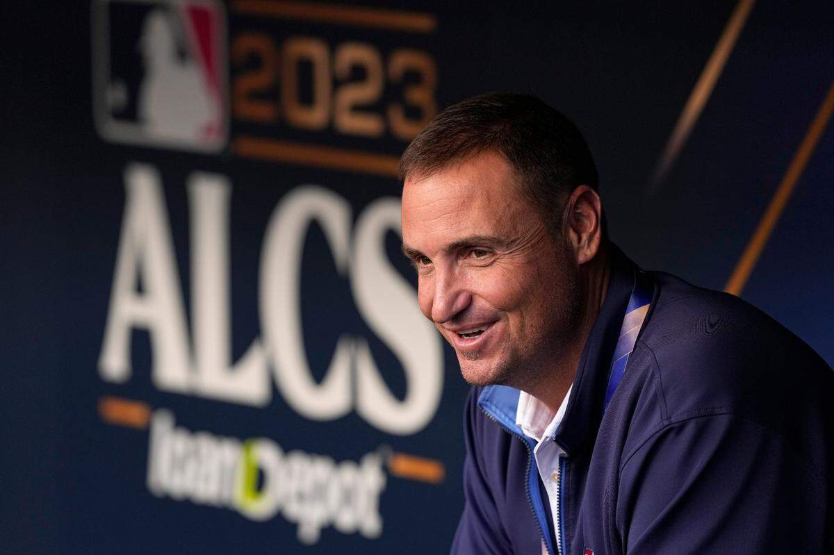 Chris Young, Texas Rangers vice president and general manager. (AP Photo/Tony Gutierrez)