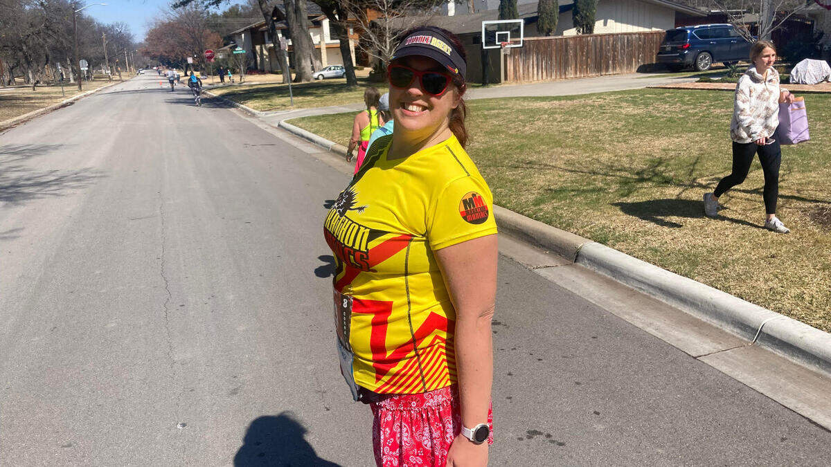 Meghan O’Gorman of Valley Ranch once nearly weighed 300 pounds, but she’s now a marathon regular. On Sunday, she ran the Cowtown, her 18th career marathon.