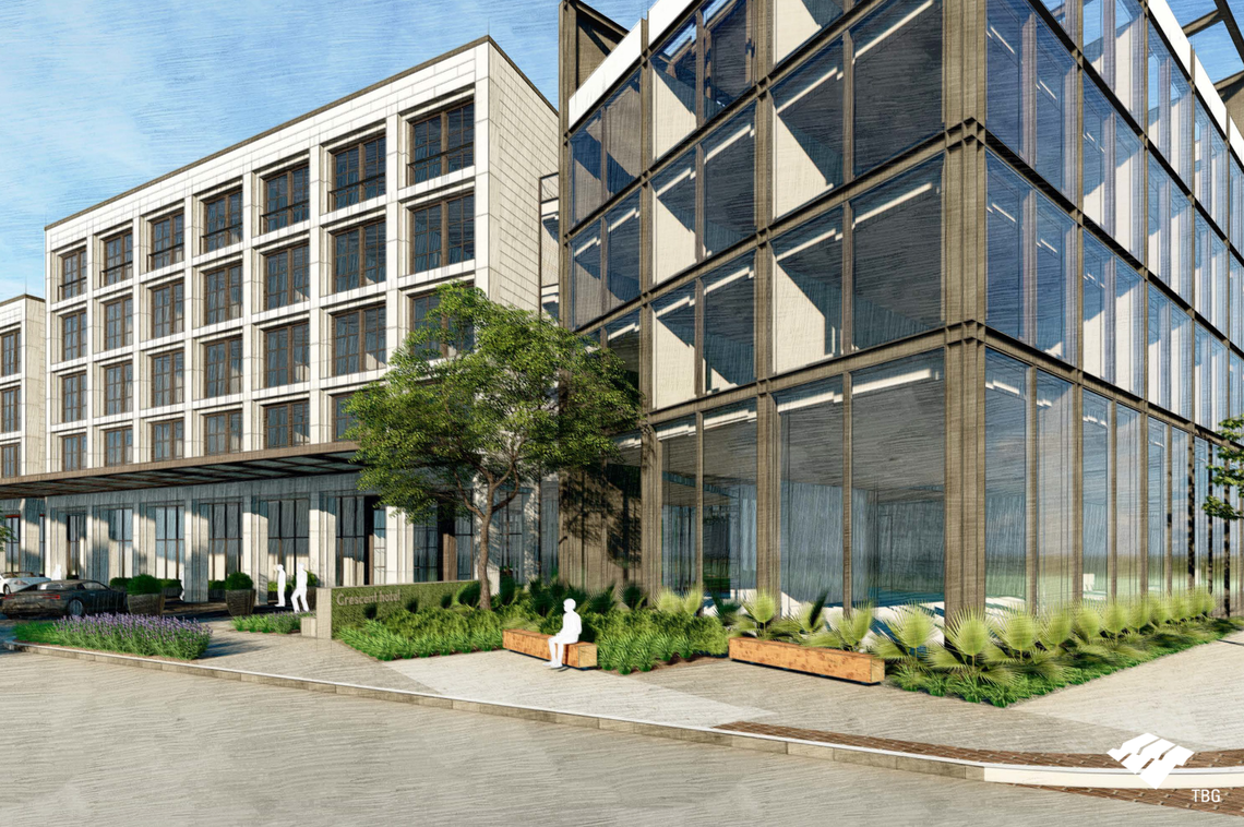 A project rendering of the Crescent Fort Worth