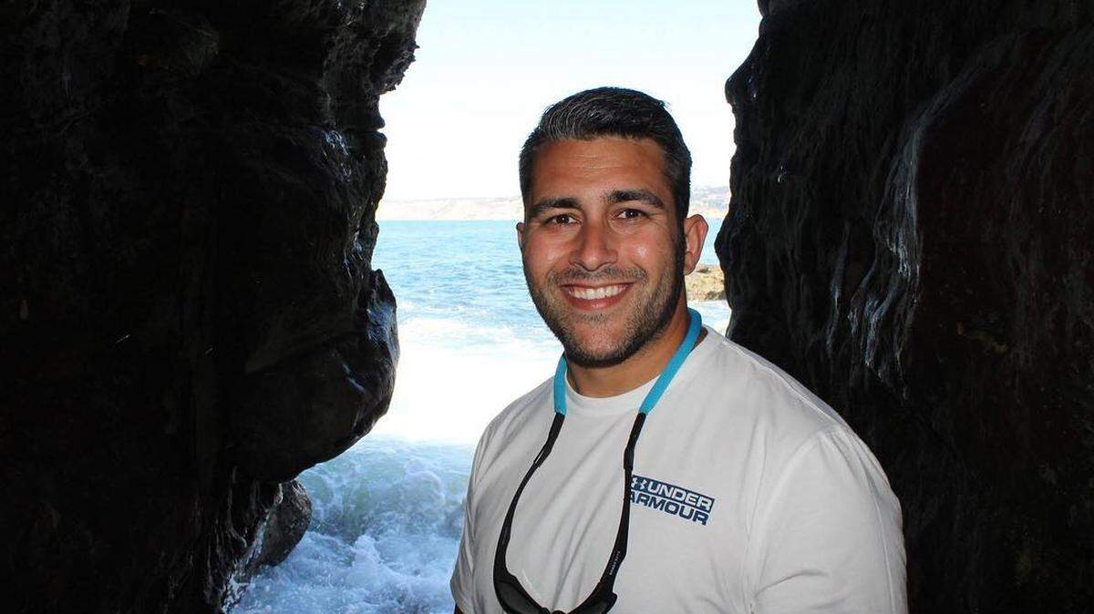 Alberto Romero, who joined KDFW/Channel 4's weather team in January, in a photo taken on the Pacific Coast in La Jolla, California.