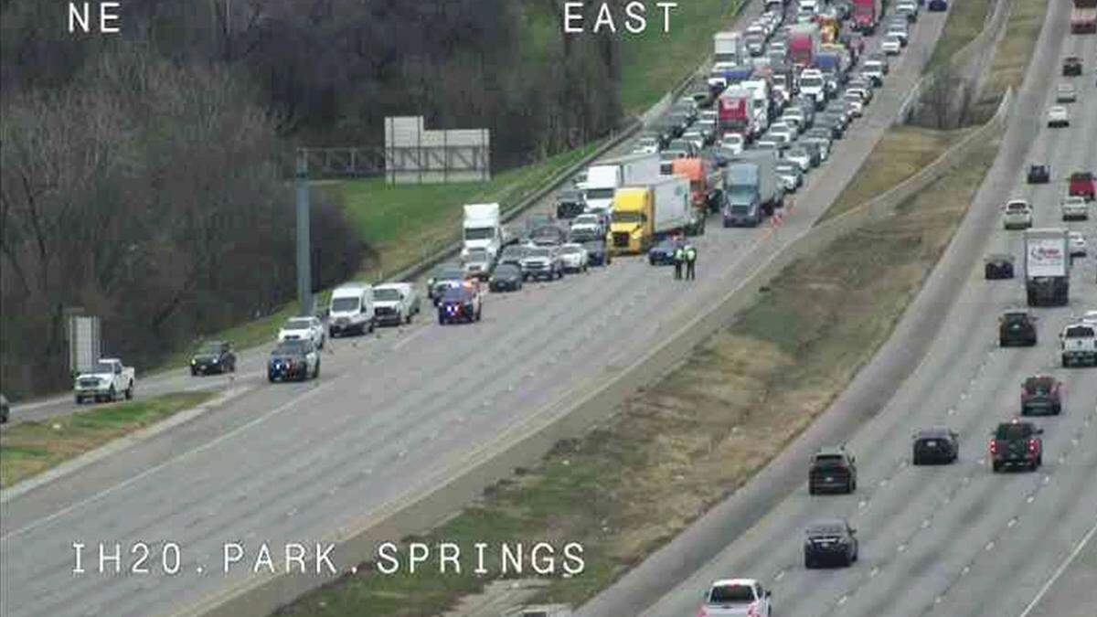 Westbound Interstate 20 was closed near Park Springs in Arlington on Thursday afternoon after a police officer fatally shot a driver during a traffic stop.