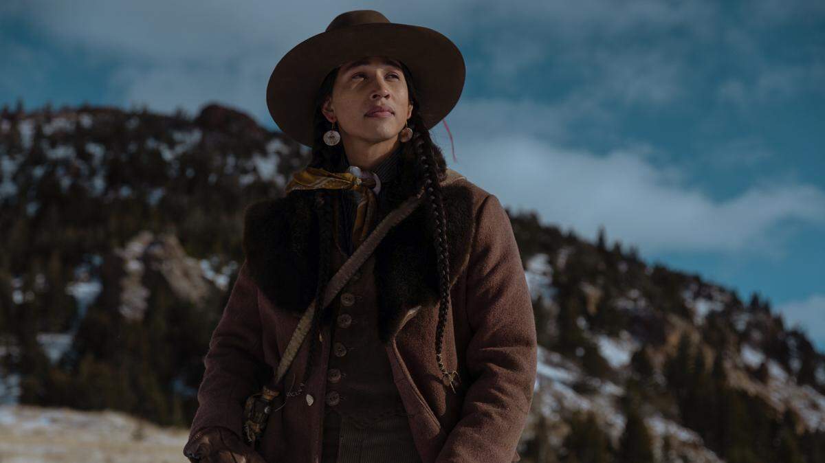 Cole Brings Plenty as Pete Plenty Clouds of the Paramount+ series 1923. Photo Cr: Emerson Miller/Paramount+ © 2022 Viacom International Inc. All Rights Reserved.